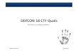 [20100608] DEFCON 18 CTF Quals - ZenK-Security d.attaques... DEFCON 18 CTF Crypto Badness 300 forensic-proof.com 9 June 2010 •Decrypt Password (decrypt tool using TMTO) File: c300_f75bec6f545034716