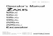 HITACHI ZAXIS 225US 225USLC EXCAVATOR Operator manual SN104640 and up