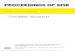 PROCEEDINGS OF SPIE · PDF file PROCEEDINGS OF SPIE Volume 8144 Proceedings of SPIE, 0277-786X, v. 8144 SPIE is an international society advancing an interdisciplinary approach to