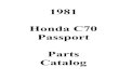 1981 Honda C70 Passportvelodrome.com/HondaC70/C70Passport81PartsMan.pdf · 2006. 1. 12. · 1981 Honda C70 Passport Parts Catalog Page 9 Cam shaft Valve Parts List Diagram No. Description