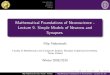 Mathematical Foundations of Neuroscience - Lecture 9. Simple … · 2013. 12. 9. · Introduction Neurons Synapses Recap Mathematical Foundations of Neuroscience - Lecture 9. Simple