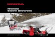 Honda Snow Blowers...2019/2020 CATALOG Honda Snow Blowers W hen you’re equipped with the power and smooth maneuvering of a Honda snow blower, winter is no longer a season of discontent