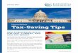 Newsletter Tax-Saving Tips...from fries. isale eole o or ca t i a aitioal amot limite to te lesser of teir comesatio or 190 i 01. total amot of 300000 to 500000 ca e eosite ito a accot