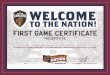 OW+COME CLEVELAND CAVALIERS FIRST GAME CERTIFICATE ...€¦ · cleveland cavaliers first game certificate presented to: in honor of attending your first cleveland cavaliers game at