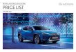 NEW ALL-ELECTRIC LEXUS UX 300e PRICE LIST · 17" alloy wheels (215/60 R17 with Tyre Repair Kit) v v – 18" alloy wheels (225/50 R18 with Tyre Repair Kit) – v UX 300e UX 300e with