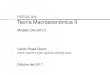 FIEECS, UNI Teoría Macroeconómica II...1 Introducción 2 Demanda Agregada 3 Oferta Agregada 3.1 Oferta Agregada: Mercado de Trabajo Mercado de trabajo competitivo Rigideces reales