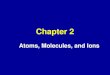 Chapter 2 10… · small particles called atoms ... Atoms of the same element have same atomic number (Z) but different mass numbers (A) • Isotopes of Hydrogen – Hydrogen (protium)