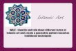 Islamic Art - s · PDF file Forms of Islamic Art Geometric Patterns Geometric patterns were very popular in the early Islamic civilisation and they decorated everything from clothing