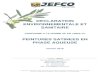DECLARATION ENVIRONNEMENTALE ET SATINS INTERIEURS JEFCO - 08.02... DECLARATION ENVIRONNEMENTALE ET SANITAIRE