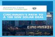 CASE STUDY: CINCINNATI’S PATH TO A 100 MW SOLAR DEAL · a 100 MW solar farm that will be located 40 miles east of the city. This case study outlines the steps the city followed