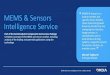 MEMS & Sensors mature market, but Intelligence Service · 2020. 12. 7. · MEMS & Sensors Intelligence Service | MSCD-101693. Title: PowerPoint Presentation Author: Cruz, Liz Created