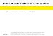 PROCEEDINGS OF SPIE · PROCEEDINGS OF SPIE Volume 9451 Proceedings of SPIE 0277-786X, V. 9451 SPIE is an international society advancing an interdisciplinary approach to the science