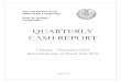 QUARTERLY CASH REPORT€¦ · refunding produced $67.8 million in budget savings, or more than $63.2 million on a present-value basis. ... List of Charts Chart 1. Daily Cash Balances