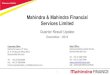 Mahindra & Mahindra Financial Services Limiteduatmmfslwebsite.mahindrafs.com/media/236254/investor... · 2020. 11. 27. · Mahindra & Mahindra Financial Services Limited Quarter Result