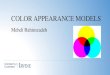 COLOR APPEARANCE MODELSmajumder/vispercep/mehdi.pdf · 2013. 6. 6. · Color Appearance Model: • Any model that includes predictors of at least the relative color-appearance attributes
