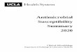 Antimicrobial Susceptibility Summary 2020Adults (>21 y.o.) Most Common-Gram-negative Bacteria - Non-Urine Isolates, % Susceptible 1 Penicillin Cephalosporins Carbapenems Aminoglycosides