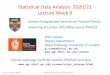 Statistical Data Analysis 2020/21 Lecture Week 9 cowan/stat/stat_week_9.pdf · PDF file 2021. 1. 18. · G. Cowan / RHUL Physics Statistical Data Analysis / lecture week 9 3 LS with