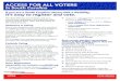 ACCESS FOR ALL VOTERS In South Carolina Web Version.pdf803.734.9060 scVOTES.org ACCESS FOR ALL VOTERS In South Carolina SCSEC 2016 Ask your county voter registration and elections