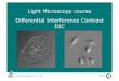 Light Microscopy course Differential Interference Contrast DIC...- Roman number (I, II, or III) has to correspond to the number on objective prism used Slide 45 The principle of DIC