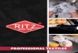 PROFESSIONAL TEXTILES - John Ritzenthaler Company...2020/01/15  · 4 PROFESSIONAL TEXTILES HEAT PROTECTION RZS685PHBK8 Pot Holder/Trivet 8x9” BlackRZS685HHBK6 Handle Holder 6.25”