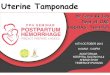 Uterine Tamponade - Portal Rasmi HOSHAS...Non Uterine-specified Catheters Goldrath first described use of Foley Catheter for uterine tamponade in 1983. Other catheters have been tried