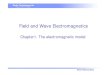 Field and Wave Electromagnetics - Seoul National University · 2018. 1. 30. · Field and Wave Electromagnetics Chapter1 The electromagnetic modelChapter1. The electromagnetic model