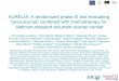 AURELIA: A randomized phase III trial evaluating ......AURELIA: A randomized phase III trial evaluating bevacizumab combined with chemotherapy for platinum-resistant recurrent ovarian