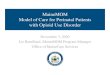 MaineMOM Model of Care for Perinatal Patients with Opioid ... · epidemic, averaging almost one opioid related death per day over 2017 and 2018 1 ... o Launch MOM ECHO for clinicians