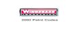 2002 Paint Codes · 2020. 11. 3. · Paint Codes. 3. How To Use This Guide . From the Table of Contents, identify the vehicle model and scroll to the appropriate page. Each illustration