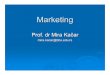 1. Marketing koncept PDF file ¾MilisavljevićM., MaričićB., GligorijevićM., Osnovi marketinga, Ekonomski fakultet, Beograd, 2012. Način ocenjivanja 91 - 100 10 81 - 90 9 71 -