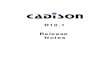R10.1 Release Notes · 2011. 11. 22. · 2 ITandFactory GmbH CADISON R10.1 Release Notes Vorwort Mit der vorliegenden CADISON Version liegt nun ein weiteres CADISON Release vor. Hauptsächlich
