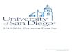 2019-2020 Common Data Set - University of San Diego · 2021. 3. 10. · 2019-2020 Common Data Set. Common Data Set 2019-2020 CDS Part A General Information Page 1 A1 Address Information