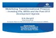 Mobilizing Transformational Finance · 2015. 4. 10. · Mobilizing Transformational Finance – Investing IFIs, MDGs and the Post-2015 Development Agenda Erik Berglöf Chief Economist