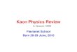 Kaon Physics Review - Portal · lifetime should have been ten order of magnitude shorter if the decay was mediated by the strong interaction ... Charged Kaon Decays –Simultaneous