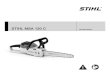 STIHL MSA 120 C - Spares · 2017. 7. 18. · 6 0458-716-0121-B English 4 Safety Precautions 4.1 Warning Signs Meanings of warning signs and labels on the saw, battery and charger:
