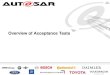 Overview of Acceptance Tests - AUTOSAR...RS_BRF_01304 RS_BRF_01352 Rte Sender Receiver Communication 19 Document ID 643 : Overview of AUTOSAR Acceptance Tests - AUTOSAR Confidential