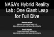 NASA’s Hybrid Reality Lab: One Giant Leap for Full Dive · 2017. 5. 18. · NASA’s Hybrid Reality Lab: One Giant Leap for Full Dive Matthew Noyes Software Lead/Hybrid Reality