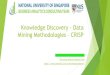 Knowledge Discovery - Data Mining Methodologies – CRISP · Knowledge Discovery [Data Mining] Knowledge Discovery in Data is the non-trivial process of identifying valid novel potentially