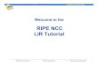 RIPE NCC LIR Tutorial · 2010. 12. 23. · (End User, downstream ISP or LIR’s own infrastructure)-made from allocation or sub-allocation • Assignment Window -maximum nr of addresses