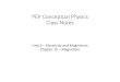 PEP Conceptual Physics Class Notes...PEP Conceptual Physics Class Notes Unit 6 –Electricity and Magnetism Chapter 15 –Magnetism. Section 15.1 •Properties of Magnets •Magnets