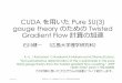 CUDA を用いた Pure SU(3) gauge theory のための Twisted ......2×3 𝜕𝑆𝑝 𝑒 3 𝜕 𝜇 𝜇( , ) { 𝜇 , }を用いてTGF法結合定数𝑔 2 1/ を求める。統計平均を取る