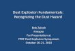 Dust Explosion Fundamentals: Recognizing the Dust Hazard · 2018. 4. 6. · tests based on new test method in ASTM E1226 . OSHA Salt Lake Tech Center does similar test but with slightly