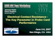 Electrical Contact Resistance - The Key Parameter in Probe Card … · 2020. 9. 23. · June 3June 3-6, 2007-6, 2007 IEEE SW Test WorkshopIEEE SW Test Workshop 1616 Contact Resistance