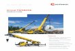 Grove TMS800E - Dobbs Crane...MEGAFORM™ boom. Maximum tip height: 41,1 m (135 ft). 10 m - 17 m (33 ft - 56 ft) bifold lattice swingaway extension, manual offsettable at 0˚, 20˚