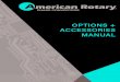 OPTIONS + ACCESSORIES MANUAL · 2020. 12. 29. · The manual is to serve the purpose of providing recommendations for proper performance but is not to supersede or replace local or
