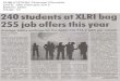 XLRI · 2020. 5. 14. · oopers, Peoplestrong and TSMG. Philips offered a role in strategy function, XLRI officials said that technology and e-com- merce were other high- lights with