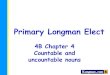 Primary Longman Elect - oloccps.edu.hk · Primary Longman Elect 4B Chapter 4 Countable and uncountable nouns . There are countable nouns and uncountable nouns. When there are 2 or