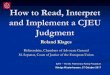 How to Read, Interpret and Implement a CJEU Judgment 27 10 2017 - presentation Roland... · How to Read, Interpret and Implement a CJEU Judgment Roland Klages . Référendaire, Chambers