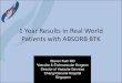1 Year Results in Real World Patients with ABSORB BTK · • Good evidence for the treatment of short BTK lesions with conventional metallic DES • Early evidence shows BVS offers