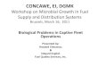 CONCAWE, EI, DGMK · 2017. 2. 17. · CONCAWE, EI, DGMK Workshop on Microbial Growth in Fuel Supply and Distribution Systems Brussels, March 16, 2011 Biological Problems in Captive